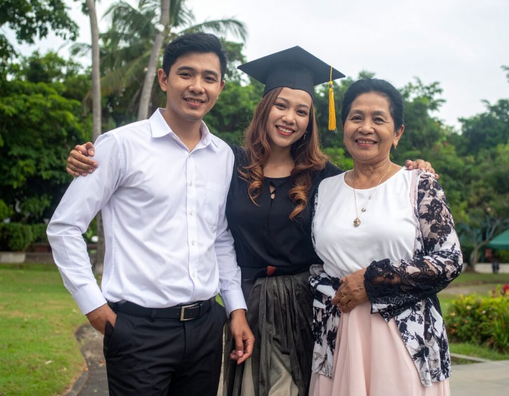 foto wisuda keluarga asuransi pendidikan menjamin anak tetap dapat pendidikan tinggi yang berkualitas